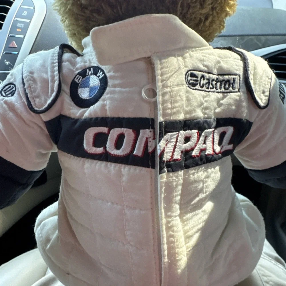 Vintage BMW Williams F1 Team Teddy Bear Compaq Castrol Formula 1 Racing Plush